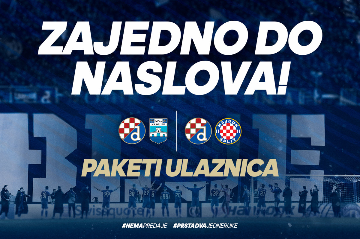 Paketi ulaznica za derbi s Osijekom i Hajdukom