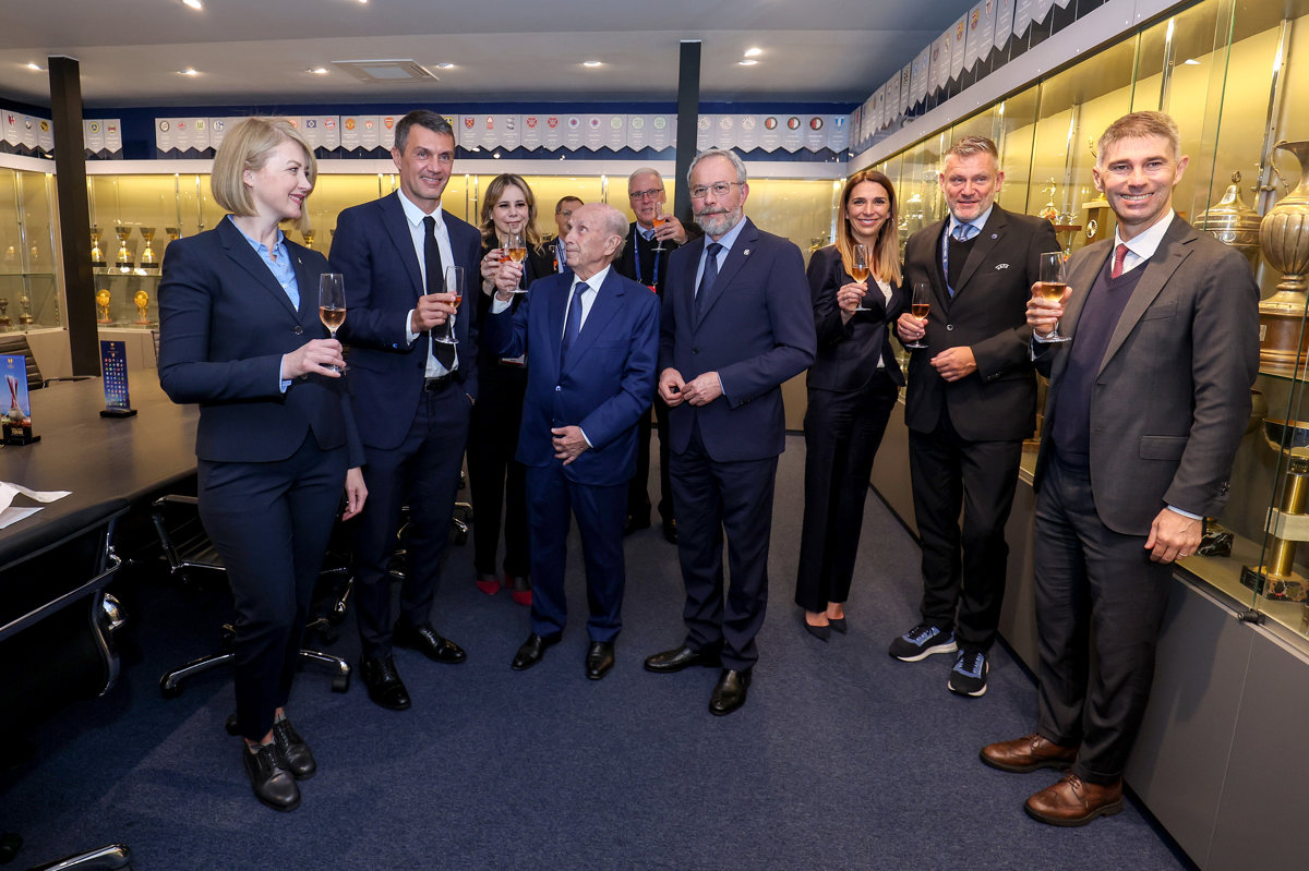 Susret delegacija Dinama i Milana uoči utakmice