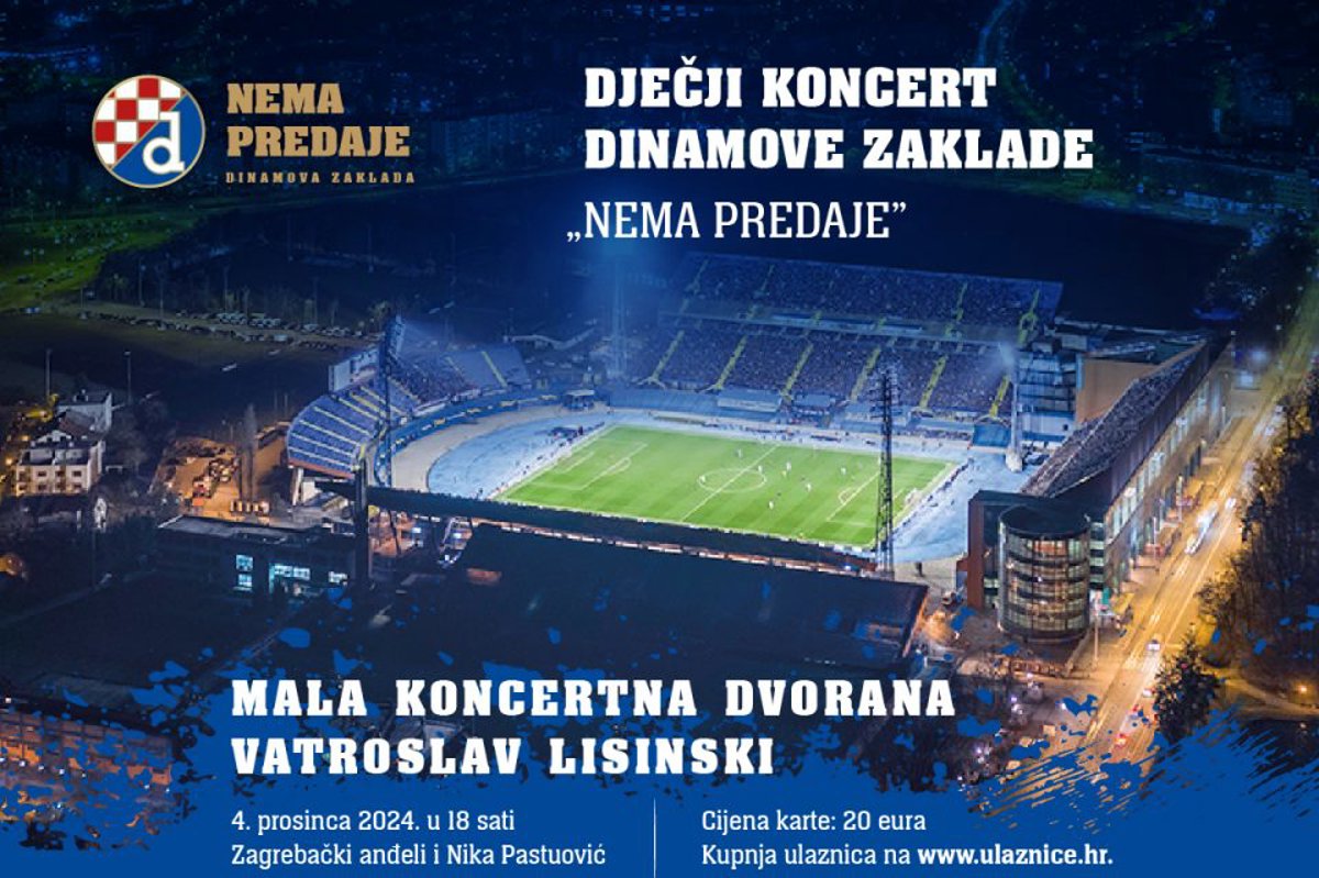 Dječji koncert Dinamove zaklade “Nema predaje” 4. prosinca u Lisinskom
