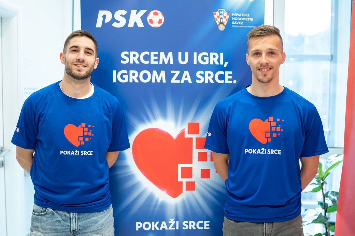 Mislav Oršić i Luka Ivanušec u akciji ''Pokaži srce''