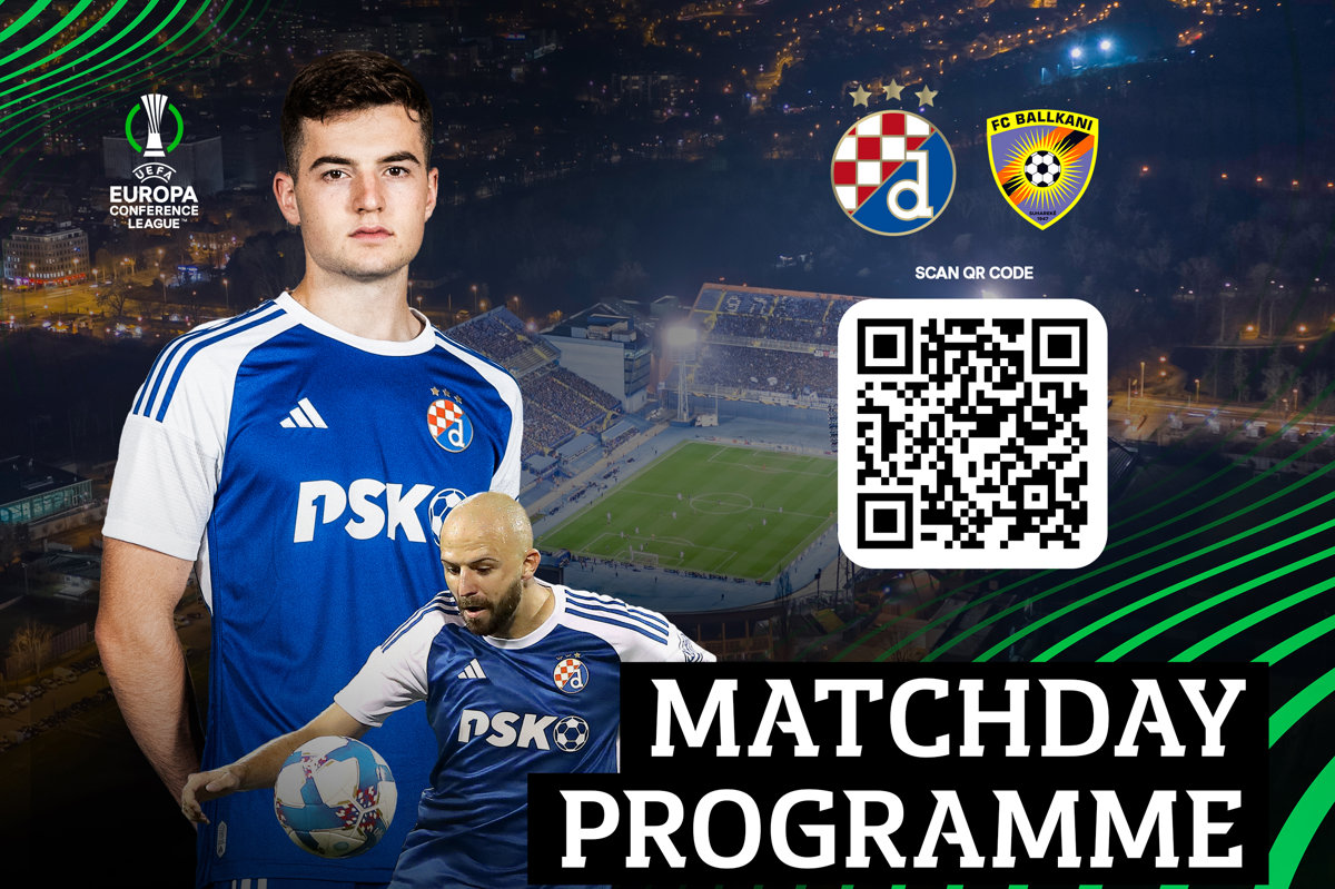 Preuzmite digitalnu matchday brošuru za dvoboj Dinamo - Ballkani