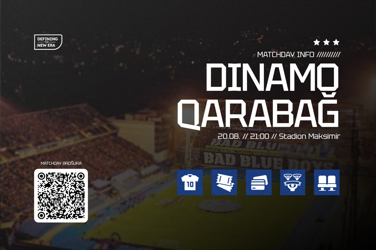 Informacije za navijače uoči utakmice Dinamo - Qarabağ na stadionu Maksimir