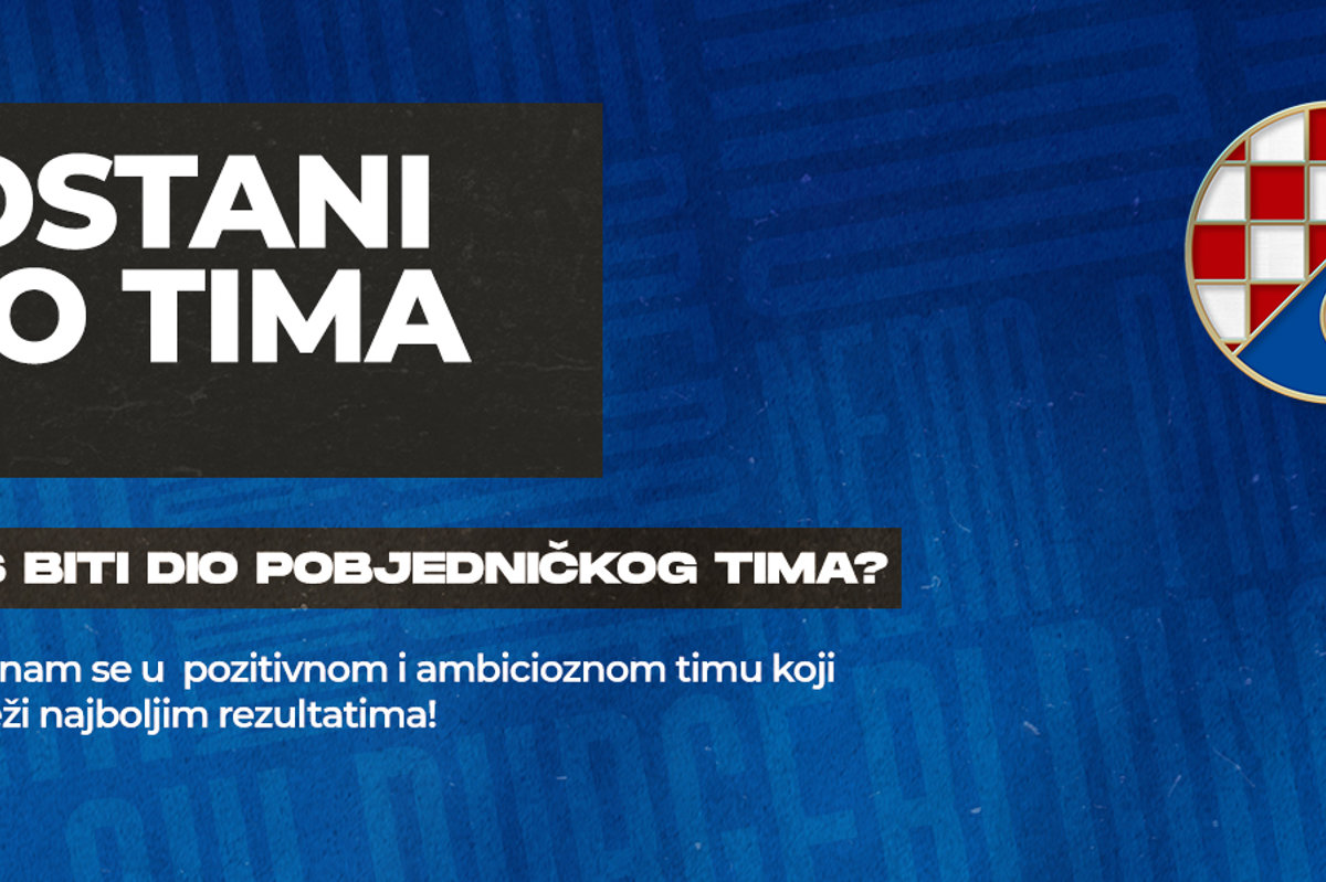 Postani dio najuspješnijeg hrvatskog kluba!