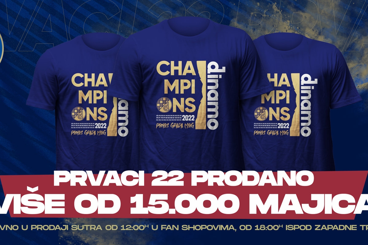 Informacije o majicama "Champions 2022"