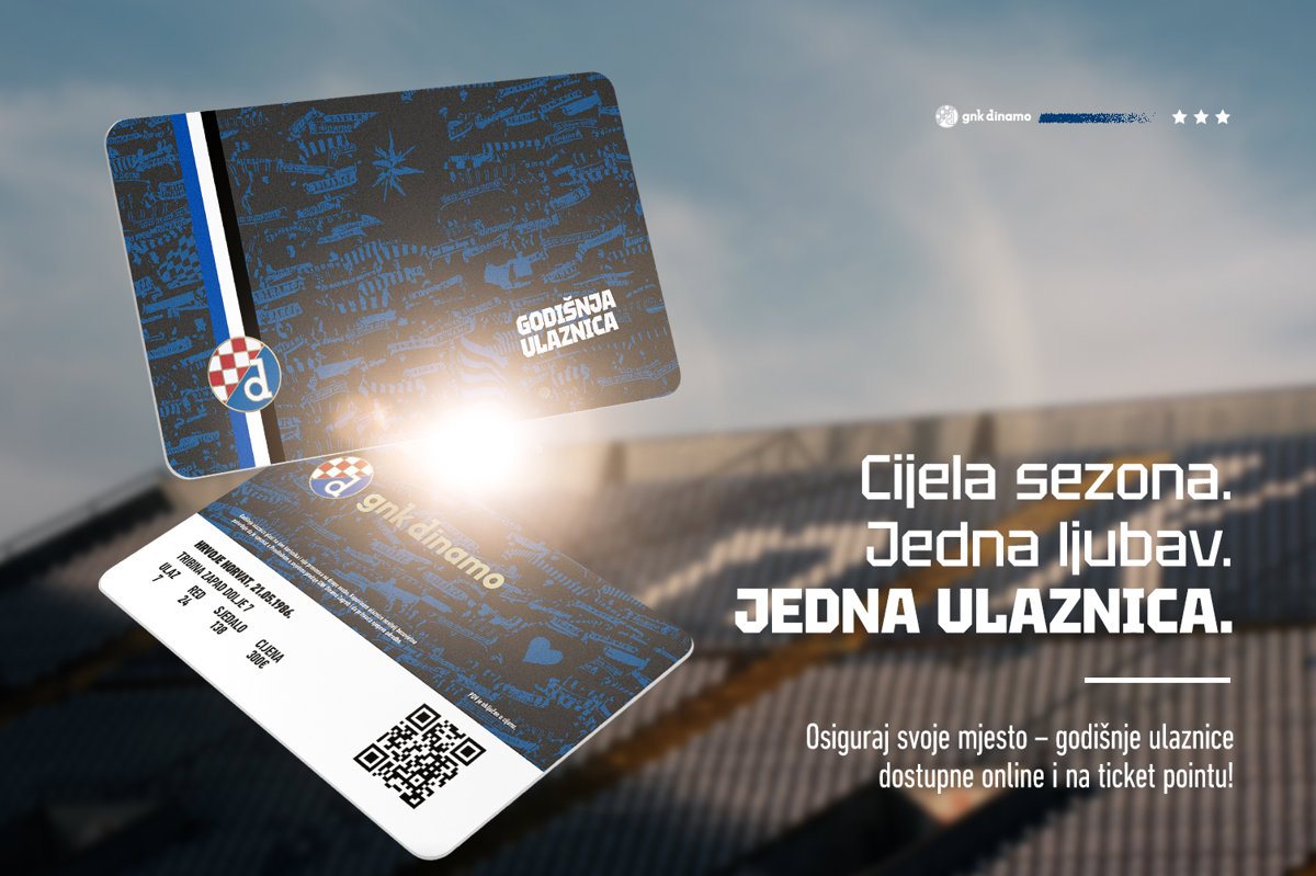 Obavijest o godišnjim ulaznicama za sezonu 2025/26.