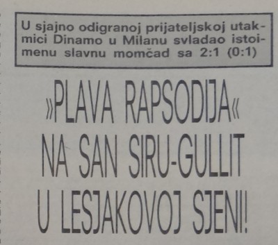 Milan – Dinamo 1-2